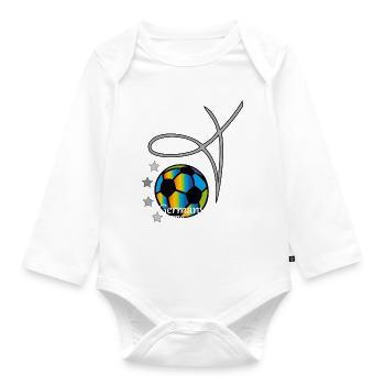 Fußball Event - Baby Bio-Langarm-Body - Weiß - Vorne