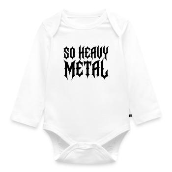 heavy metal - Organic Longsleeve Baby Bodysuit - white - Front