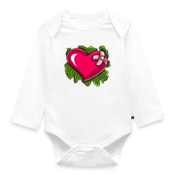 Resilient Heart - Organic Longsleeve Baby Bodysuit - white - Front