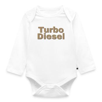 Turbo Diesel - Organic Longsleeve Baby Bodysuit - white - Front