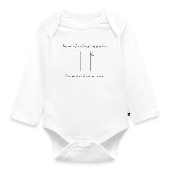 Classics for a change of perspective (light products) - Organic Longsleeve Baby Bodysuit - white - Front