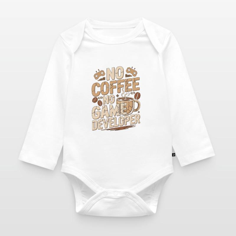 Game Developer No Coffee Game Coder Coffee Lover Baby Bio-Langarm-Body