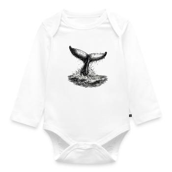 Election tail fin - Organic Longsleeve Baby Bodysuit - white - Front