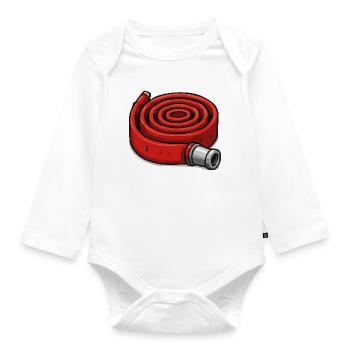 Coiled fire hose - Organic Longsleeve Baby Bodysuit - white - Front