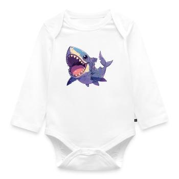 Great White Shark Great White Shark - Organic Longsleeve Baby Bodysuit - white - Front