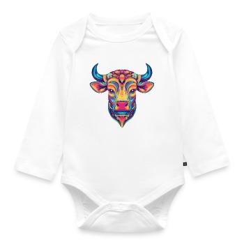 Bulle Bunt - Baby Bio-Langarm-Body - Weiß - Vorne