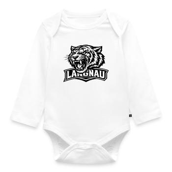 Langnau Katze - Baby Bio-Langarm-Body - Weiß - Vorne
