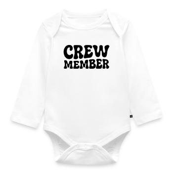 Crew Member - Baby Bio-Langarm-Body - Weiß - Vorne