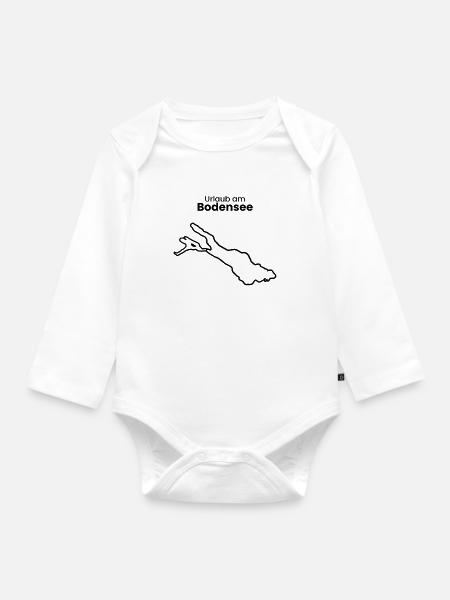Urlaub am Bodensee T-Shirt Sommer Geschenk - Baby Bio-Langarm-Body - Weiß