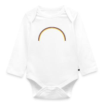 Deutschland Flagge Bogen - Baby Bio-Langarm-Body - Weiß - Vorne