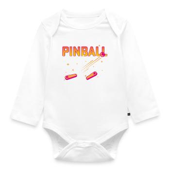 Pinball - Flippin' Awesome - Baby Bio-Langarm-Body - Weiß - Vorne