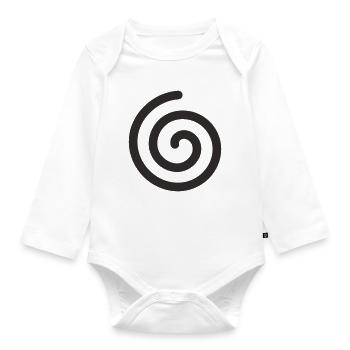 Spirale – Symbol für Leichtigkeit & Entwicklung - Baby Bio-Langarm-Body - Weiß - Vorne