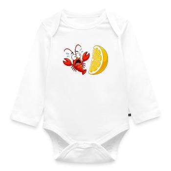 Zitruskrabbe Spektakel - Baby Bio-Langarm-Body - Weiß - Vorne