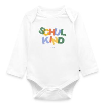 Schoolchild 2026 - Organic Longsleeve Baby Bodysuit - white - Front