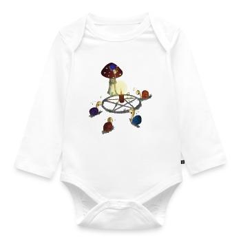 All hail the snail - Organic Longsleeve Baby Bodysuit - white - Front