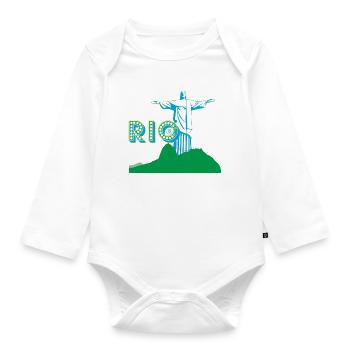 Love Rio - Baby Bio-Langarm-Body - Weiß - Vorne