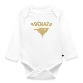 Brenner als Style - Baby Bio-Langarm-Body - Weiß - Vorne