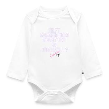 Durchfall Humor Neontext - Baby Bio-Langarm-Body - Weiß - Vorne