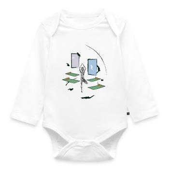 Yoga Tree | Abstract studio in minimalism - Organic Longsleeve Baby Bodysuit - white - Front
