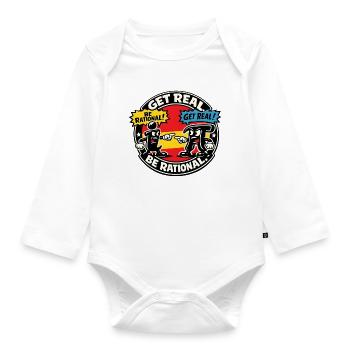 Real Rational Karikatur Mathematik Humor - Baby Bio-Langarm-Body - Weiß - Vorne