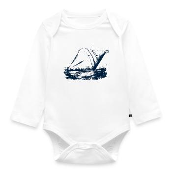 Surfen Boje Nordsee Küste - Baby Bio-Langarm-Body - Weiß - Vorne