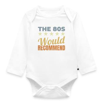 The 80s Would Recommend - Organic Longsleeve Baby Bodysuit - white - Front