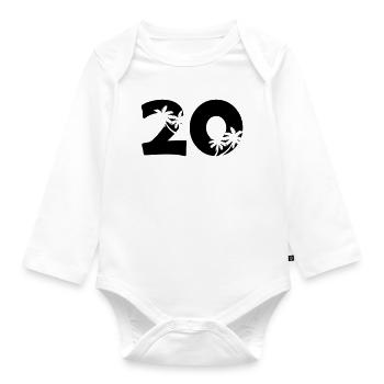 20 - Organic Longsleeve Baby Bodysuit - white - Front