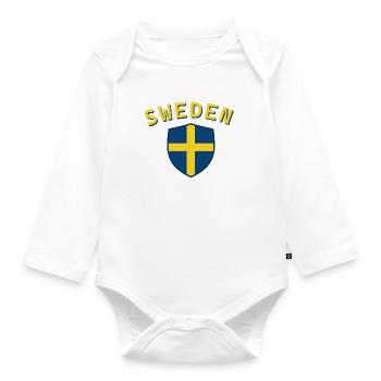 Sweden - Organic Longsleeve Baby Bodysuit - white - Front