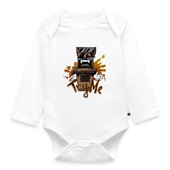Essaie-moi - Body Bébé bio manches longues - blanc - Devant