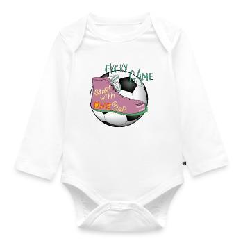 football shoe - Organic Longsleeve Baby Bodysuit - white - Front
