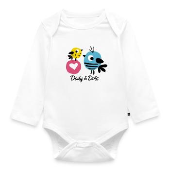 Dody und Dots- Mycolourdots - Baby Bio-Langarm-Body - Weiß - Vorne