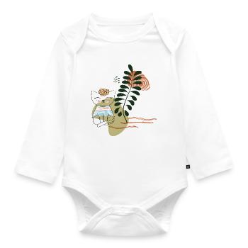 Katzenfreund  - Baby Bio-Langarm-Body - Weiß - Vorne