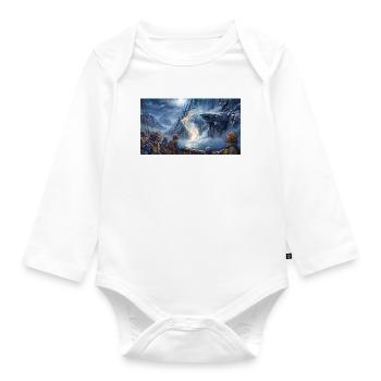 Lorelei, Rhine Nebula, Boatmen, Legend, Myth of the Rhine - Organic Longsleeve Baby Bodysuit - white - Front