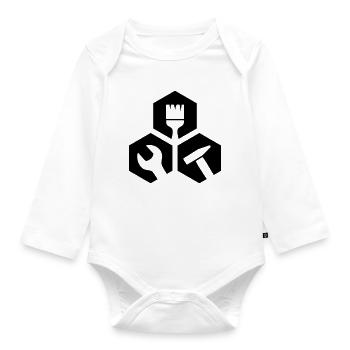Artisan Tool Hexagon - Organic Longsleeve Baby Bodysuit - white - Front