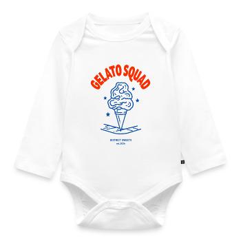 Gelato Squad - Organic Longsleeve Baby Bodysuit - white - Front