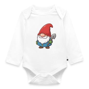 Dwarf - Organic Longsleeve Baby Bodysuit - white - Front