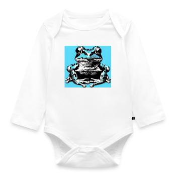 Frosch - Baby Bio-Langarm-Body - Weiß - Vorne