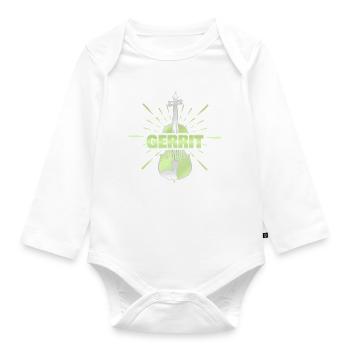 Orchestra G - Organic Longsleeve Baby Bodysuit - white - Front