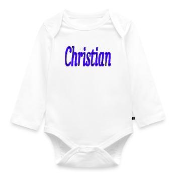 Christian - Baby Bio-Langarm-Body - Weiß - Vorne