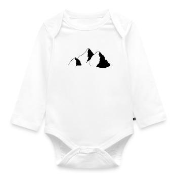 mountain - Organic Longsleeve Baby Bodysuit - white - Front