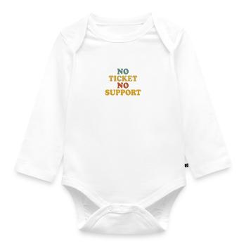 No Ticket No Service IT Support Ticketing - Baby Bio-Langarm-Body - Weiß - Vorne