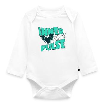 Inner City Pulse - Street Culture Graphic Design - Organic Longsleeve Baby Bodysuit - white - Front