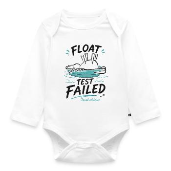 Dead Unicorn in the Swim Tube: Float Test Failed - Organic Longsleeve Baby Bodysuit - white - Front