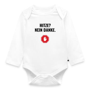 Hitze? Nein danke. - Baby Bio-Langarm-Body - Weiß - Vorne