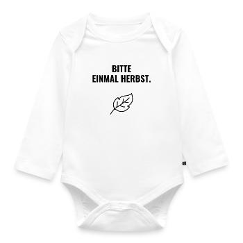 Bitte einmal Herbst. - Baby Bio-Langarm-Body - Weiß - Vorne