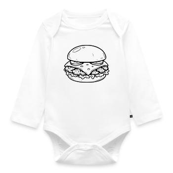Hamburger - Baby Bio-Langarm-Body - Weiß - Vorne