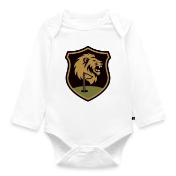 Vintage Wappen Golfclub Golfspieler Golfsport - Baby Bio-Langarm-Body - Weiß - Vorne