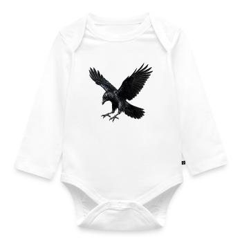 Schwarzer Rabe - Baby Bio-Langarm-Body - Weiß - Vorne