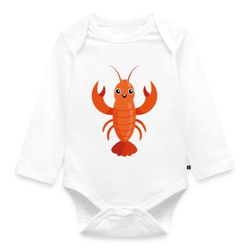 Süßer Hummer - Baby Bio-Langarm-Body - Weiß - Vorne