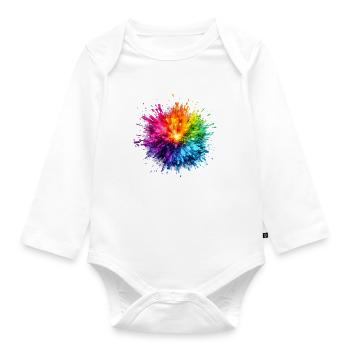 digitale_explosion - Organic Longsleeve Baby Bodysuit - white - Front